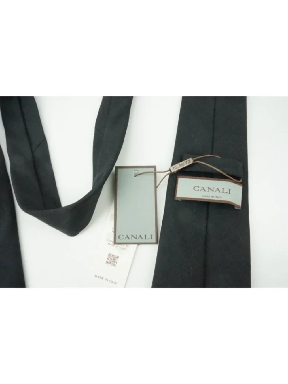 Canali Solid Charcoal Gray 100% Wool Tie Brand New With Tags
